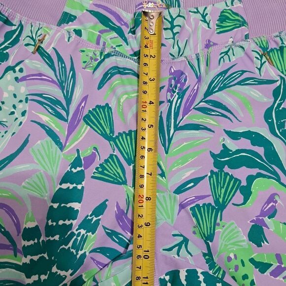 Lilly Pulitzer Tropical Print Leggings in Purple and Green - Picture 7 of 14